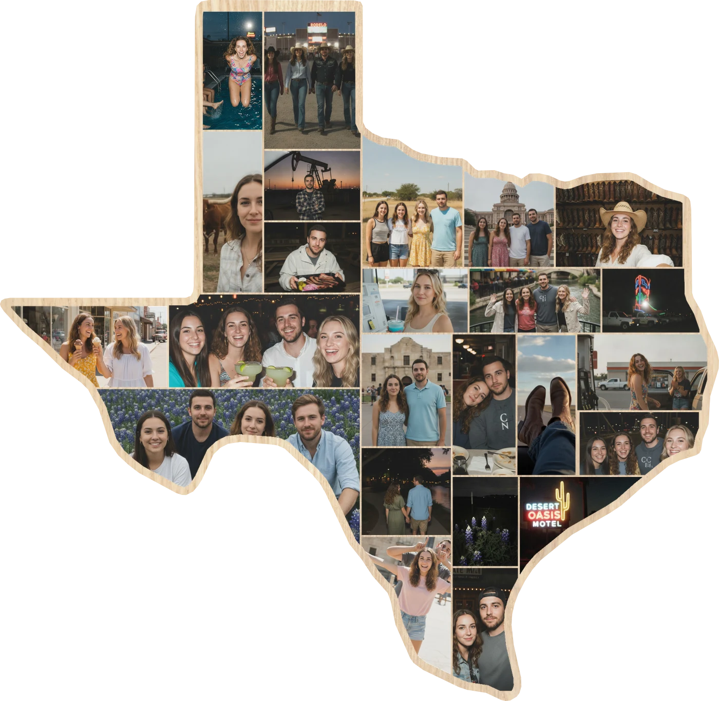 Texas mural in 3D